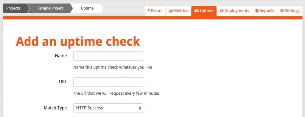 How to add an uptime check with honeybadger