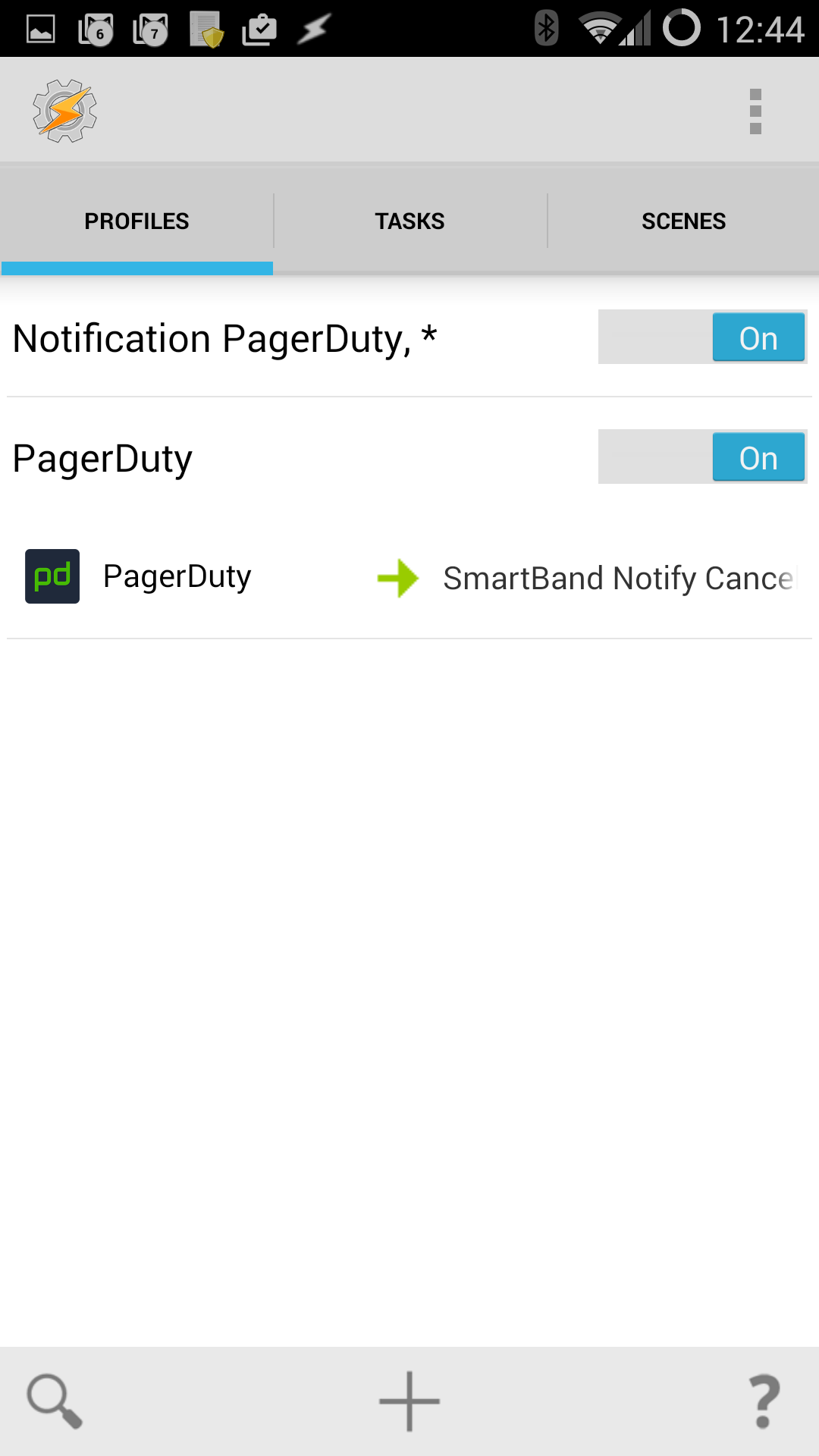 Stop buzzing the smartband when I open the pagerduty app