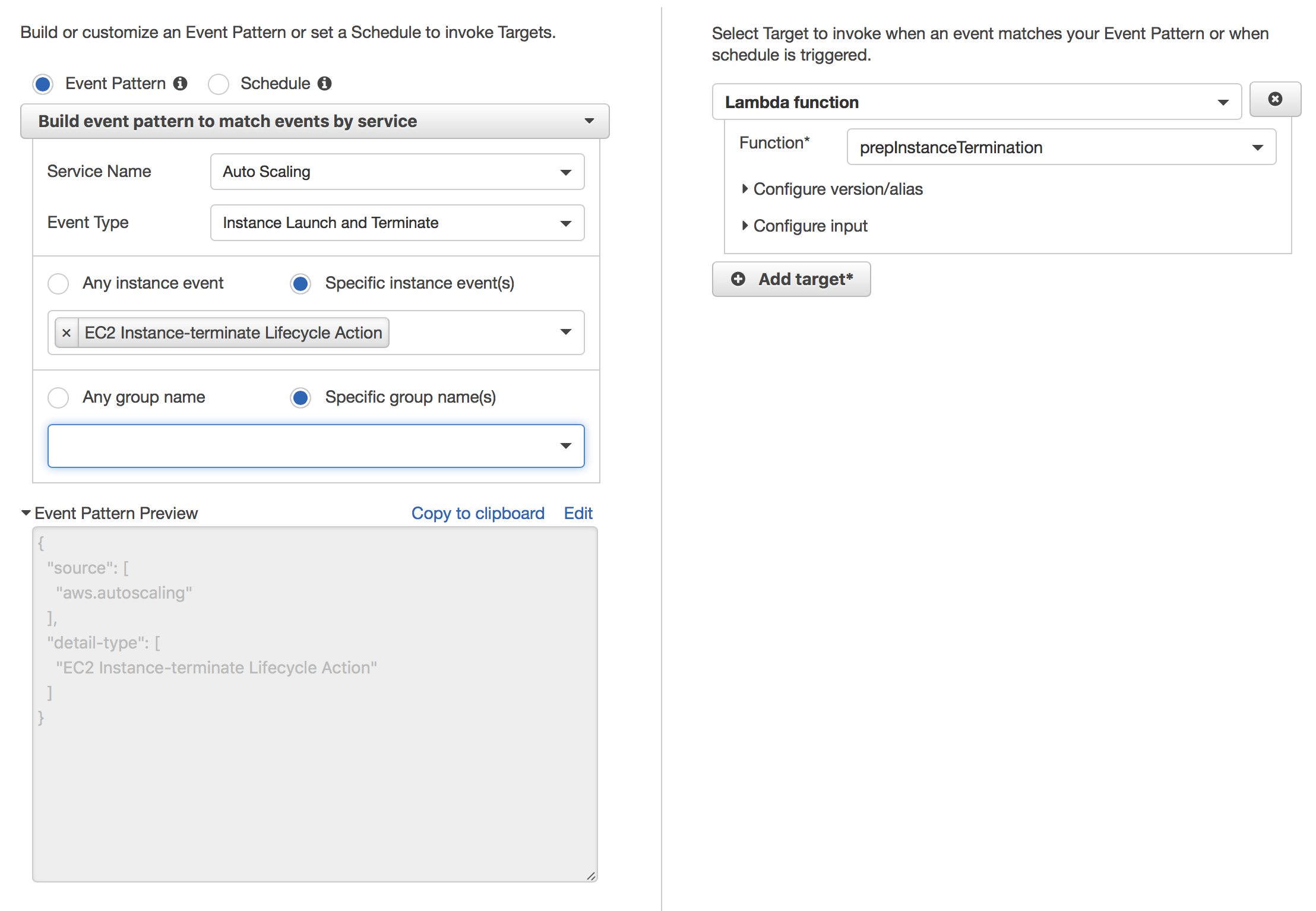 Configure Event Rule