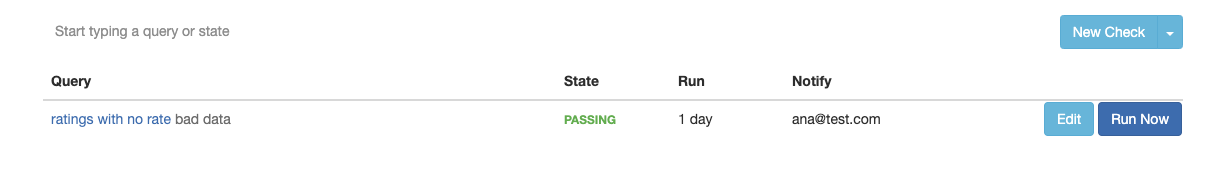 Adding checks to verify health of ratings data