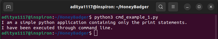 print using Python3 command