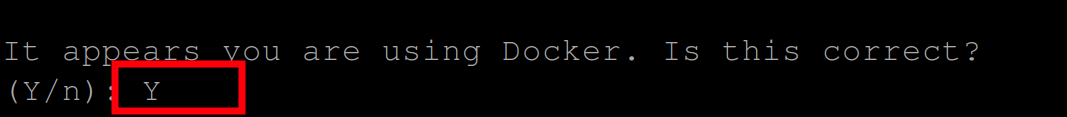 Selecting platform Docker