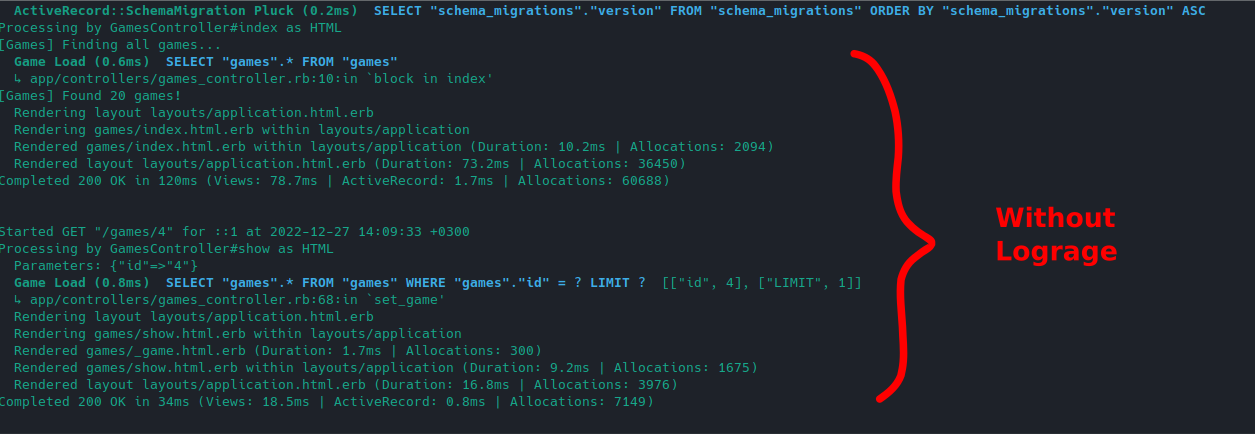 Logs Without Lograge