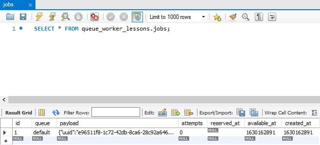 Unprocessed Job In Database