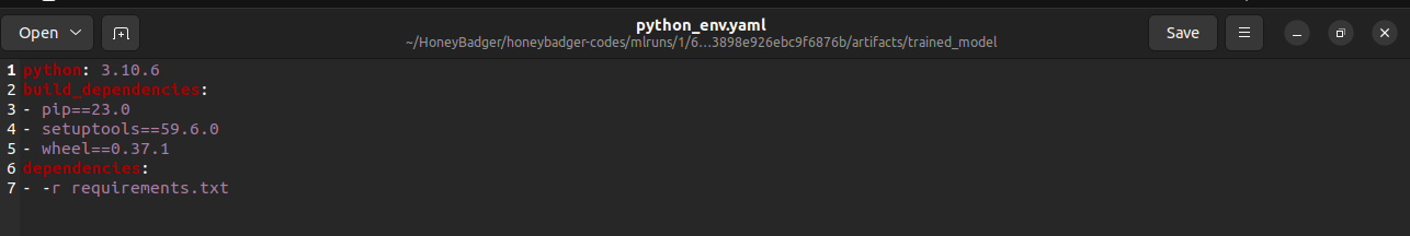 python_env.yaml file