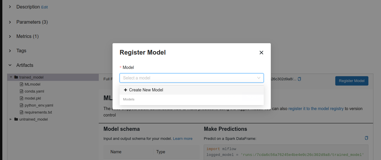 Register a model