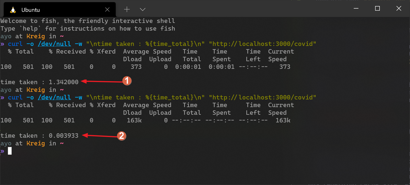 Testing caching performance with Curl