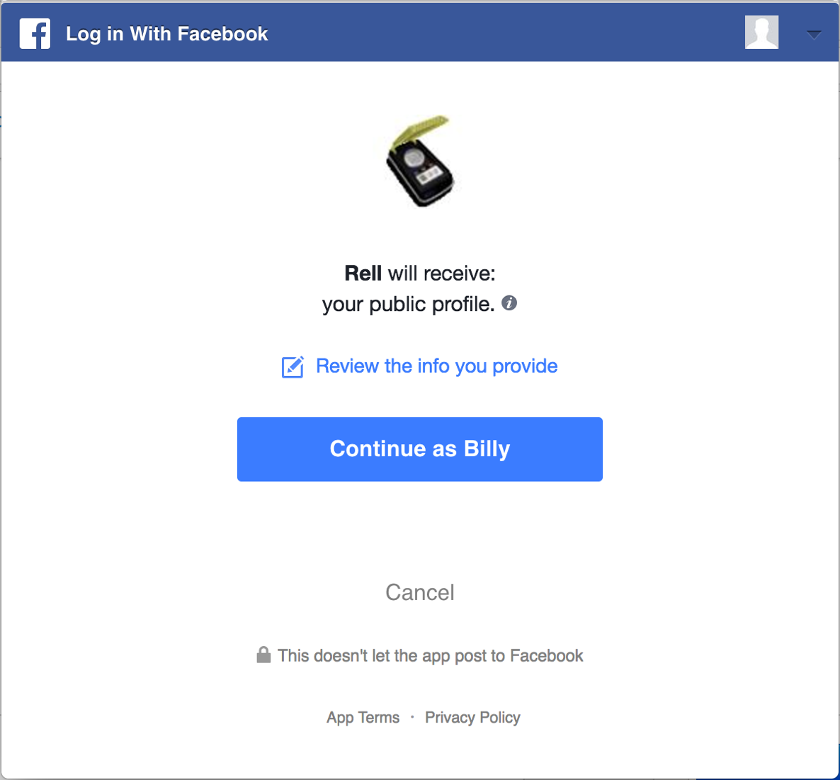 Authorization upon Facebook's systems
