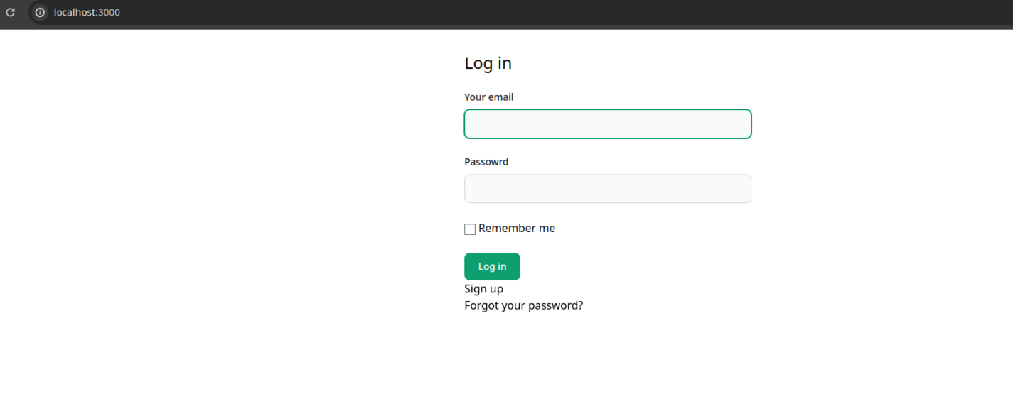 Login page as the root page