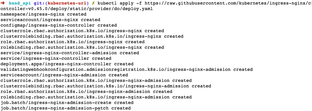 Install NGINX Ingress controller in our Kubernetes cluster