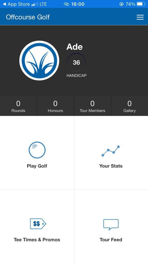 Offcourse Golf, Created with Onsen UI