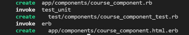CourseComponent Generated