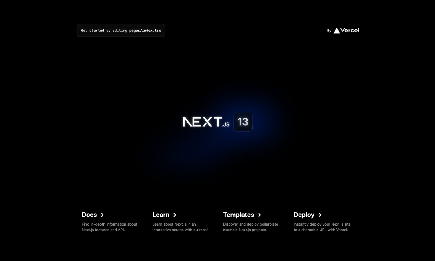 Next.js Template Homepage